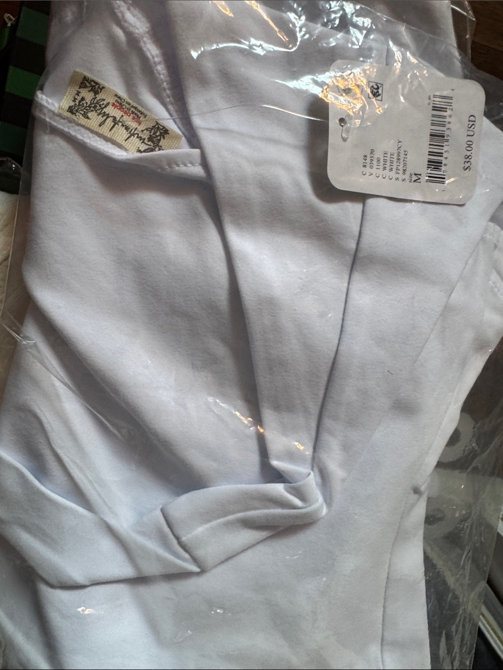 Free People Intimately White Halter Crop Tank Top Size Small & Medium NWT - Picture 5 of 8